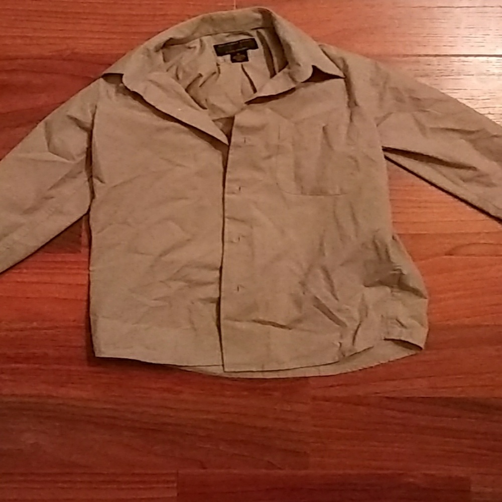Tan button up